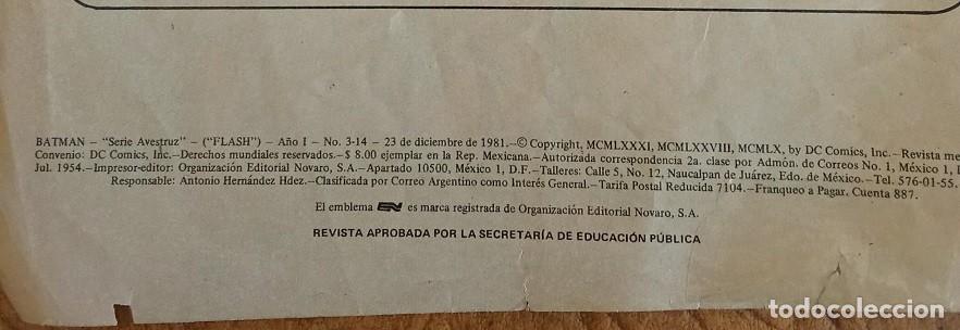 Tebeos: Batman 3-14 (1981 Novaro) The Flash 271 - Foto 5