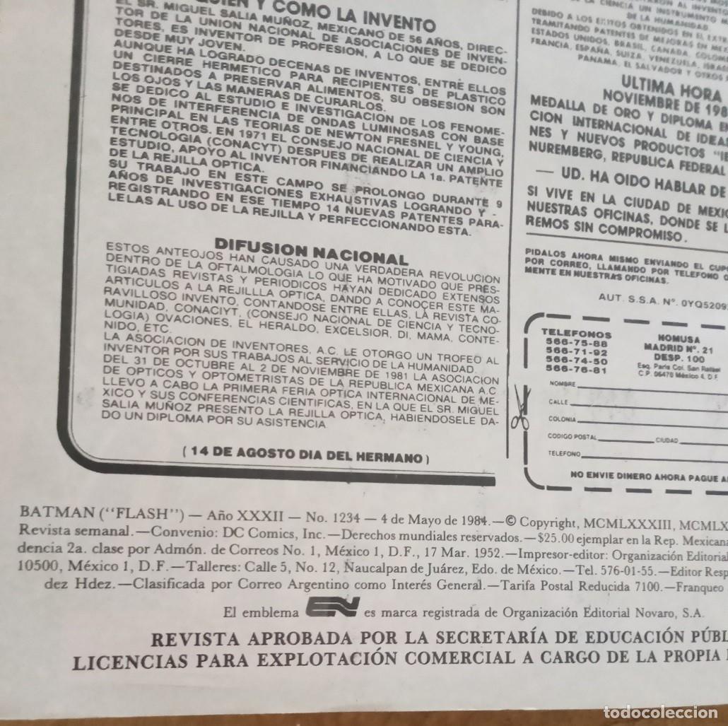 Tebeos: Batman 1234 (1984 Novaro) Flash 310 - Foto 4