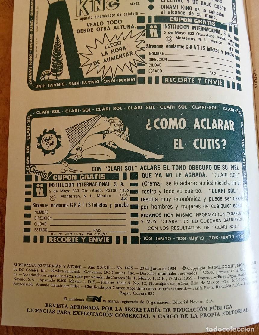 Tebeos: Superman y Atom 1475 (1984 Novaro) DC Comics presents 51 - Foto 5