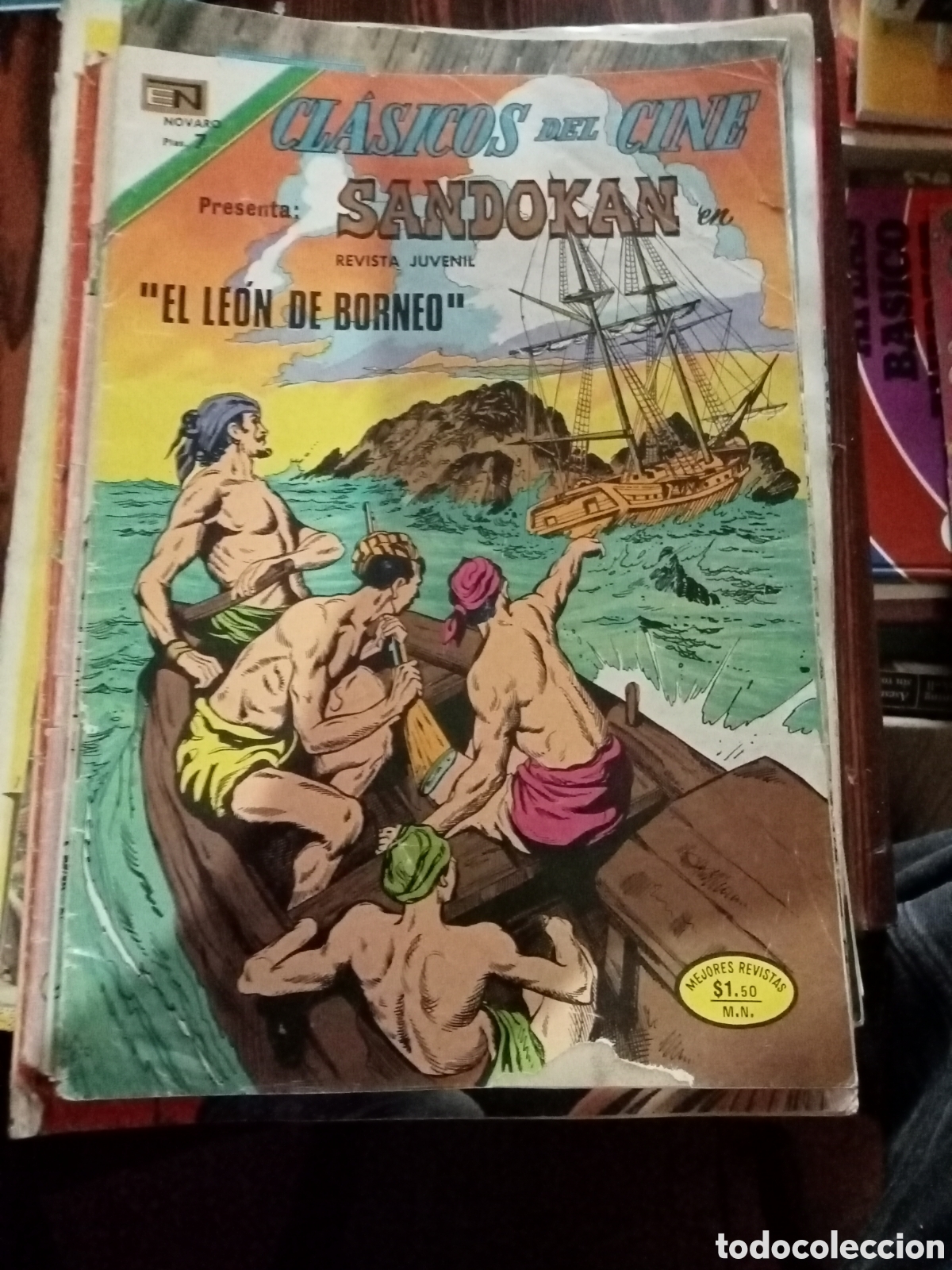Tebeos: CLASICOS DEL CINE A&Ntilde;O XVII N&ordm; 291 SANDOKAN EN EL LEON DE BORNEO