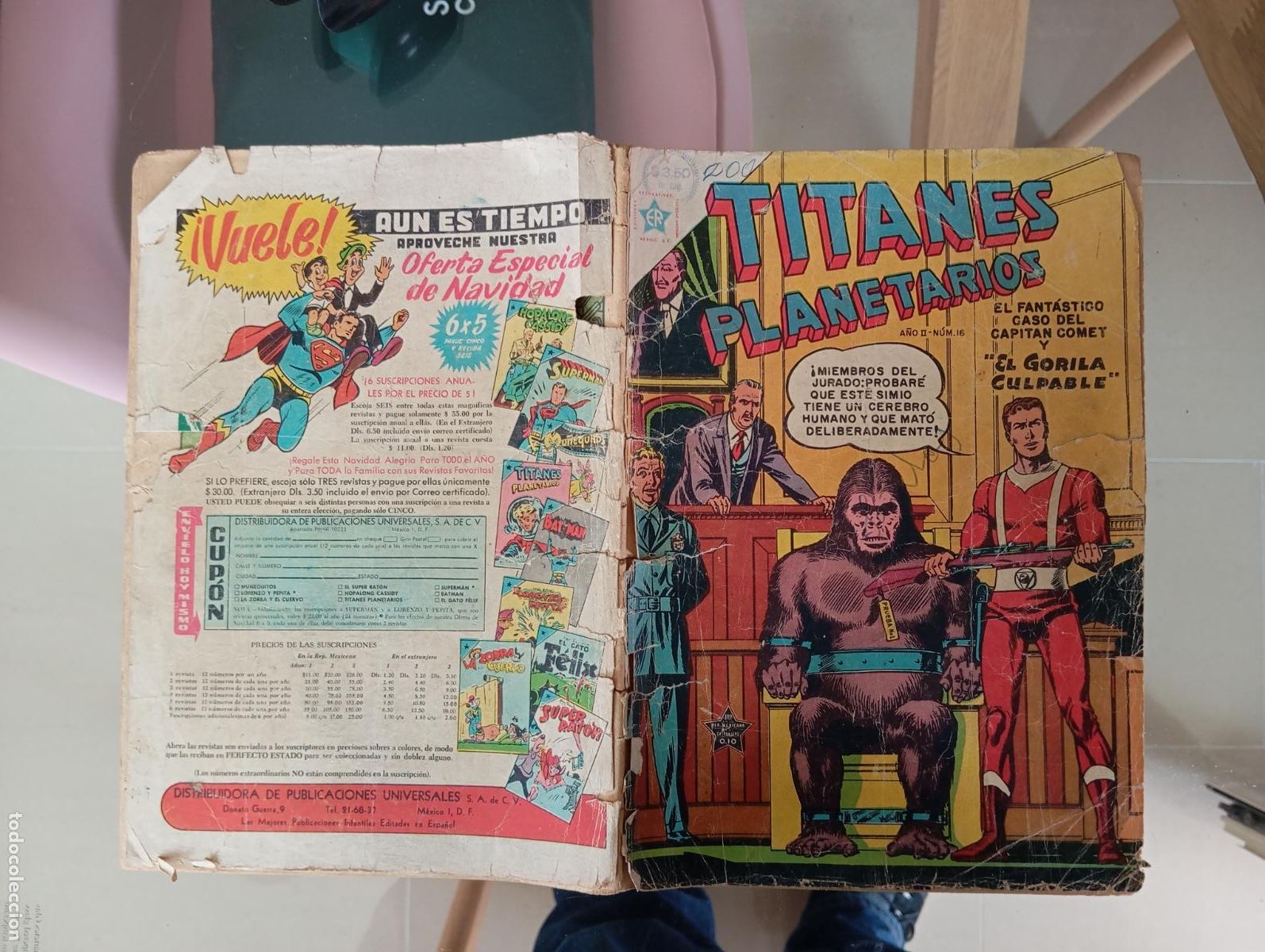 Tebeos: TITANES PLANETARIOS NOVARO 16 A&Ntilde;O 1955 DETERIORADO PERO COMPLETO VER DESCRIPCION Y FOTOS MUY DIFICIL