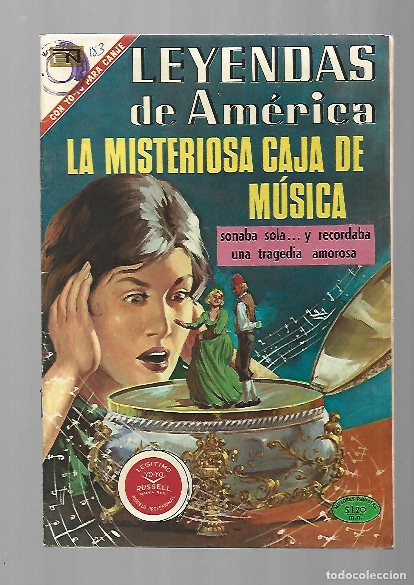 Tebeos: Leyendas de Am&eacute;rica, 183: la misteriosa caja de m&uacute;sica, 1971, Novaro, muy buen estado
