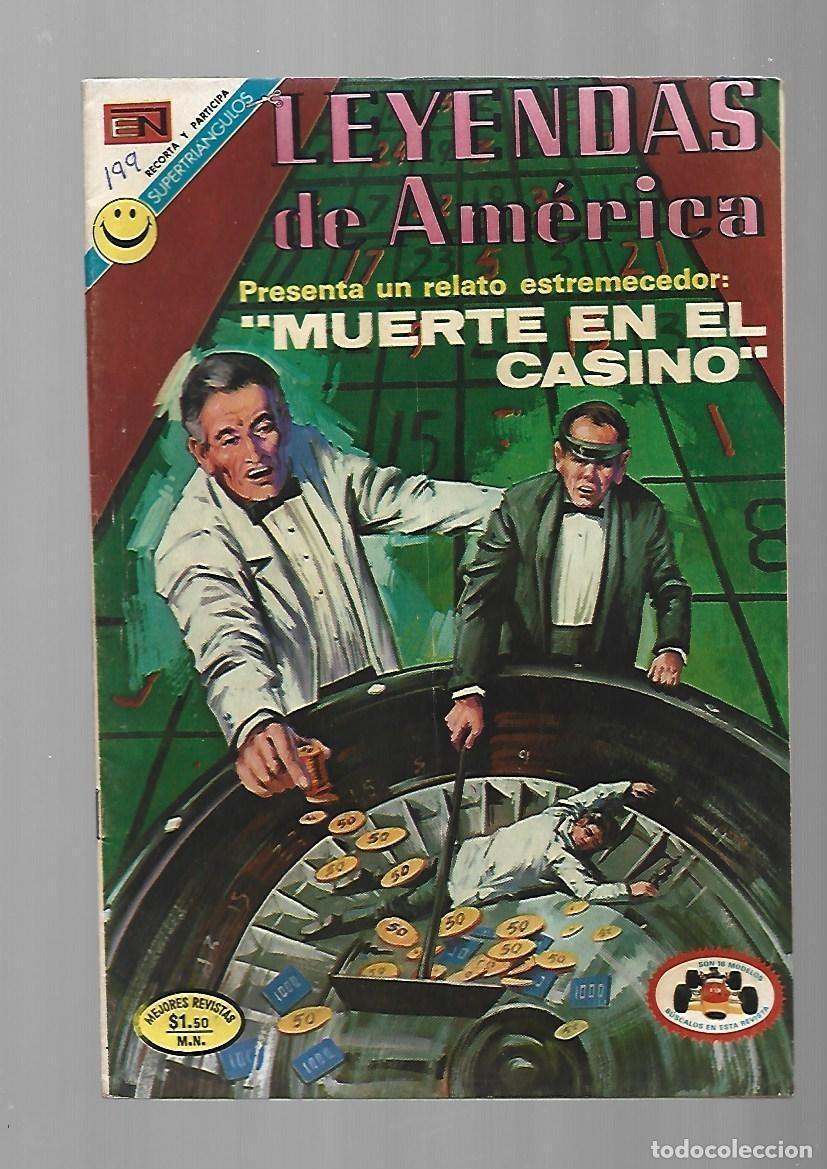Tebeos: Leyendas de Am&eacute;rica, 199: muerte en el casino, 1972, Novaro, muy buen estado