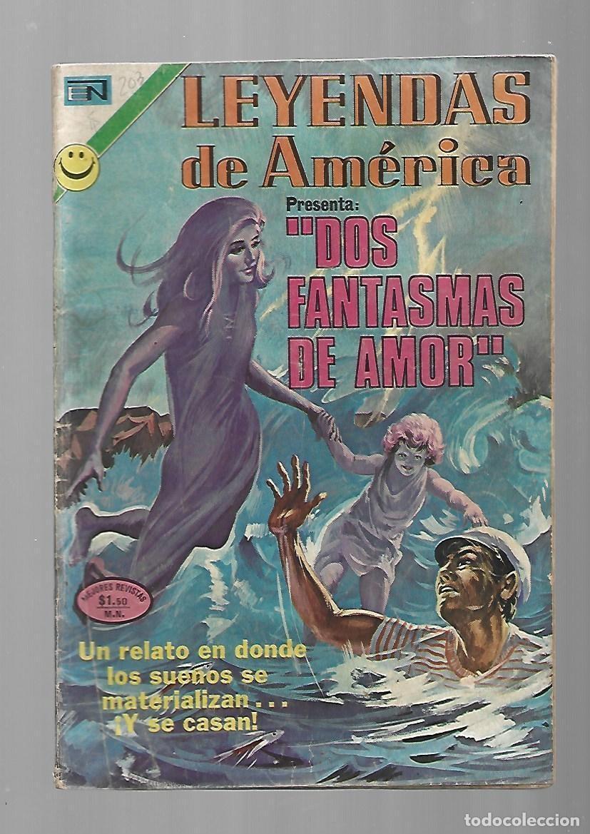 Tebeos: Leyendas de Am&eacute;rica, 203: dos fantasmas de amor, 1972, Novaro, muy buen estado