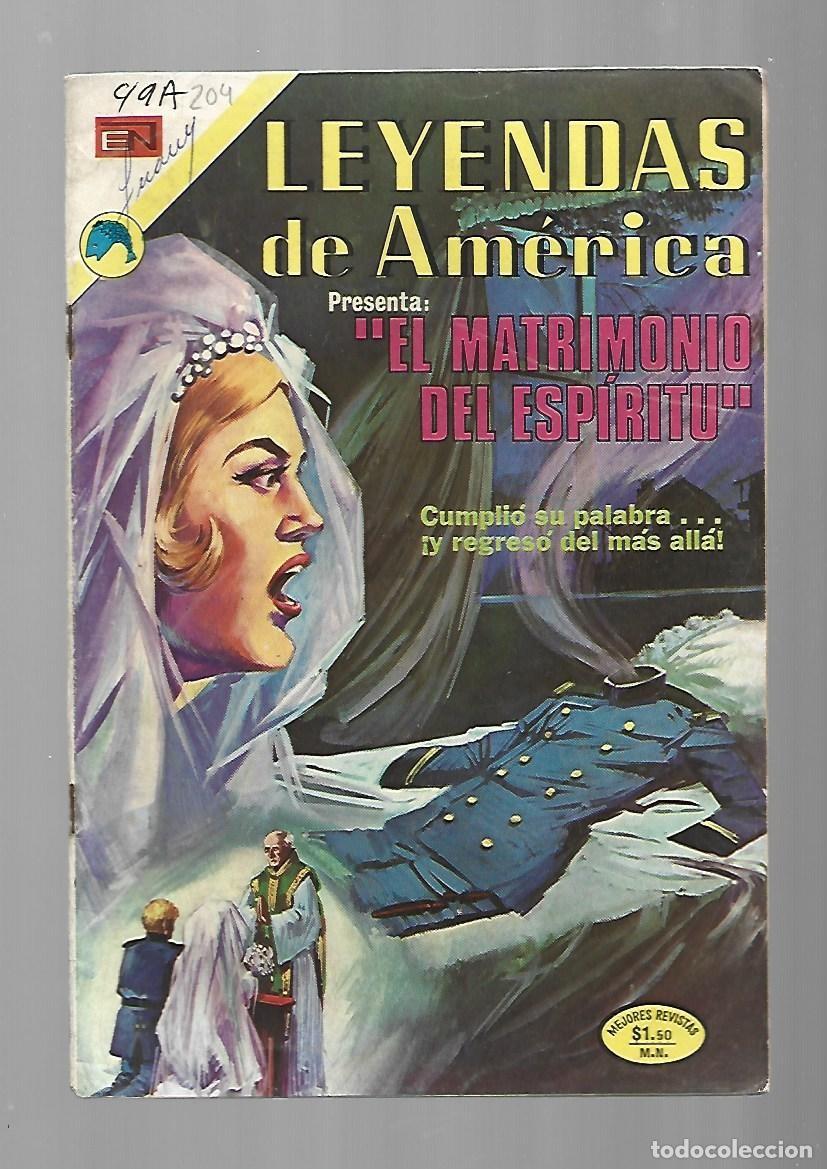 Tebeos: Leyendas de Am&eacute;rica, 204: el matrimonio del esp&iacute;ritu, 1972, Novaro, muy buen estado