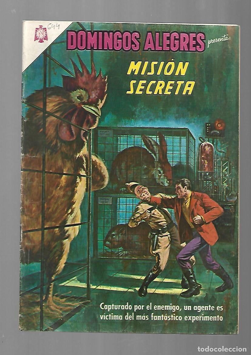 Tebeos: Domingos alegres, 644: misi&oacute;n secreta, 1966, Novaro, muy buen estado