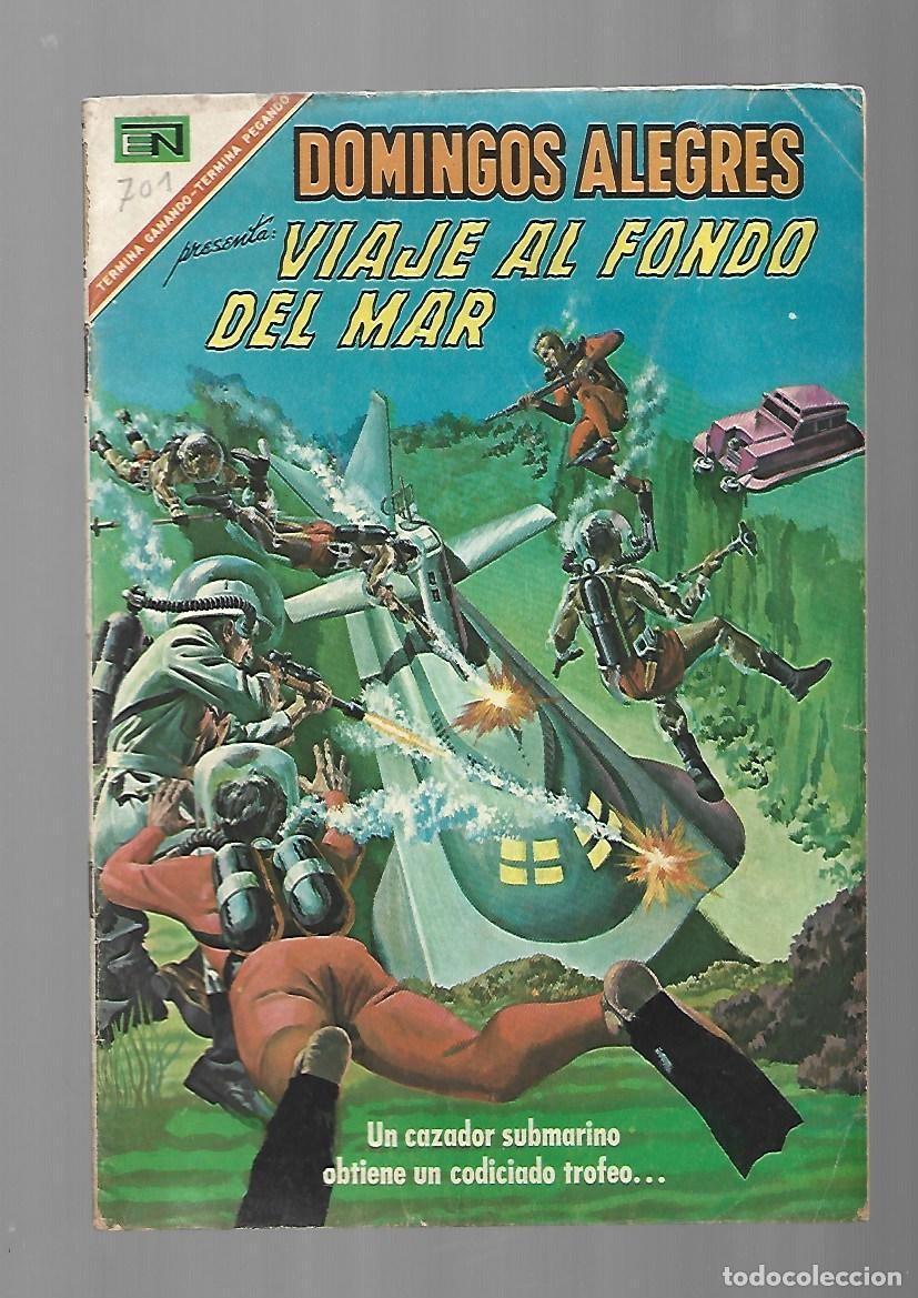 Tebeos: Domingos alegres, 701: viaje al fondo del mar, 1967, Novaro, buen estado
