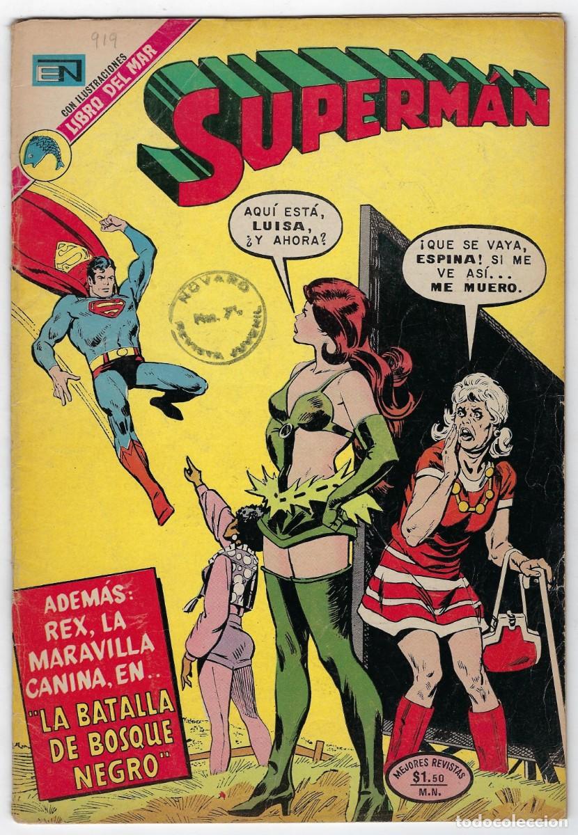 Tebeos: SUPERM&Aacute;N - A&Ntilde;O XXII, N&ordm; 919, JULIO 4 DE 1973 *** NOVARO M&Eacute;XICO - EDICIONES RECREATIVAS ***