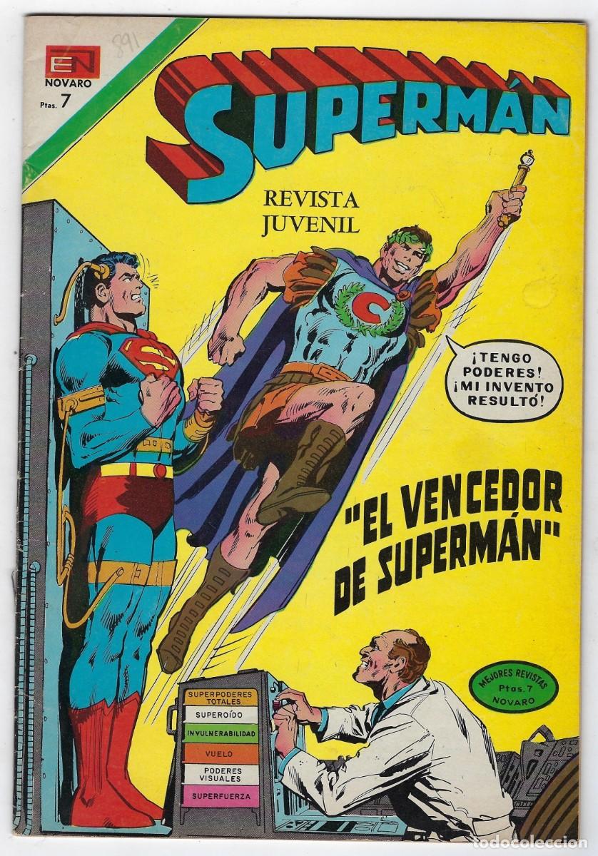 Tebeos: SUPERM&Aacute;N - A&Ntilde;O XXI, N&ordm; 891, ENERO 5 DE 1973 *** NOVARO M&Eacute;XICO - EDICIONES RECREATIVAS ***