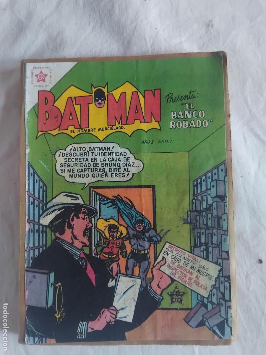 Tebeos: BATMAN N&ordm; 1 , N&ordm; 2, N&ordm; 3, N&ordm; 4 y N&ordm; 5. EDICONES RECREATIVAS / NOVARO. 1954, ENCUADERNADOS.