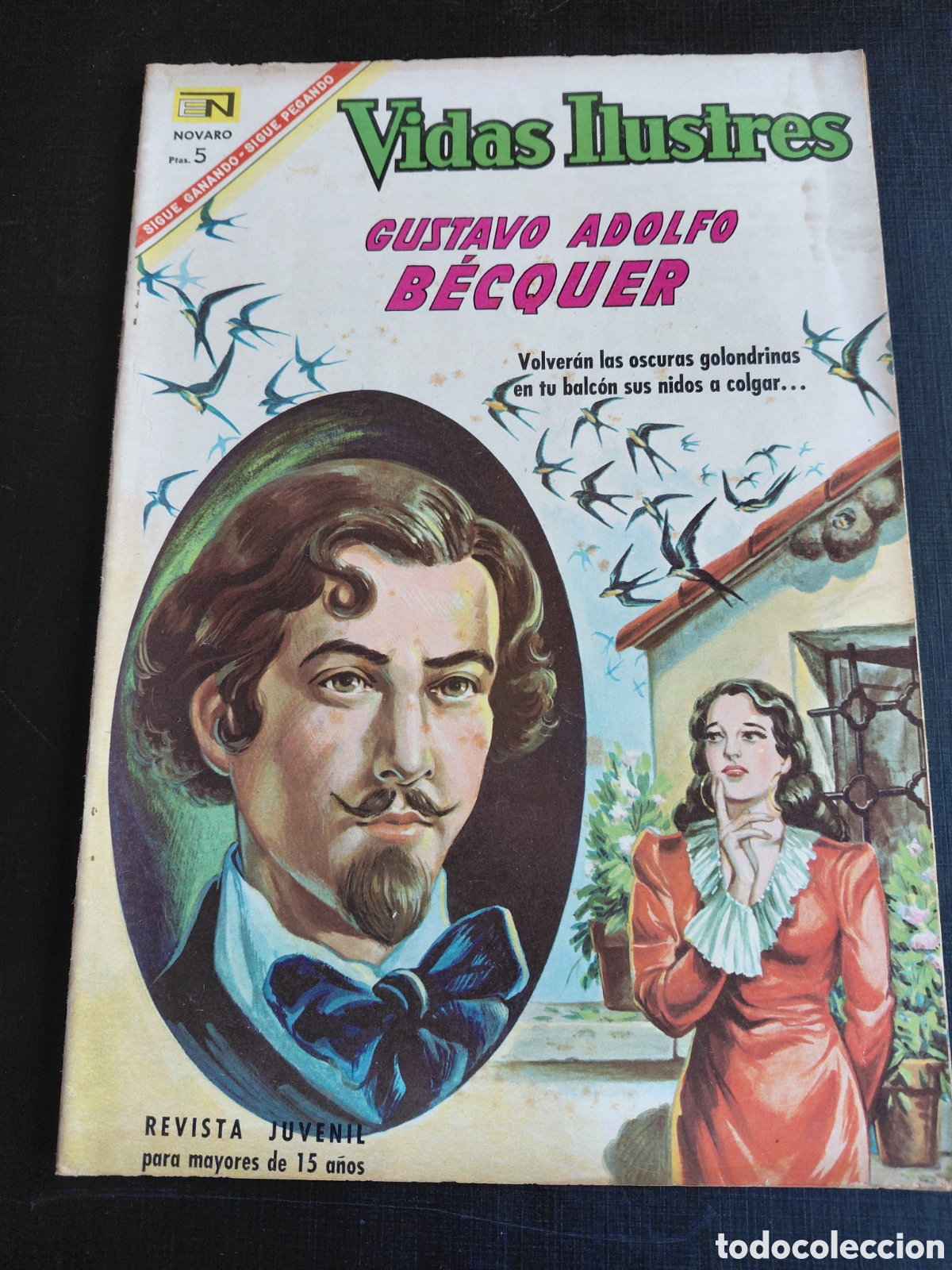 Tebeos: NOVARO-VIDAS ILUSTRES- GUSTAVO ADOLFO BECQUER-1967