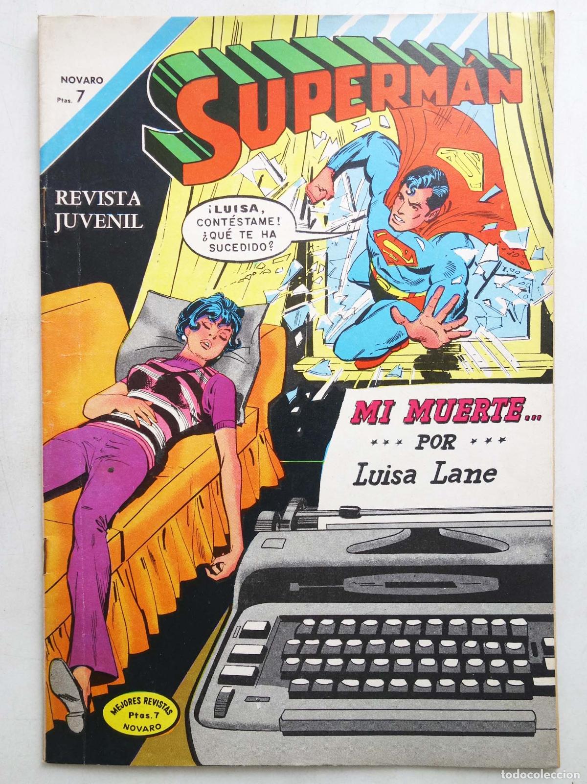 Tebeos: SUPERMAN NOVARO 885. MI MUERTE.... Novaro, 1972