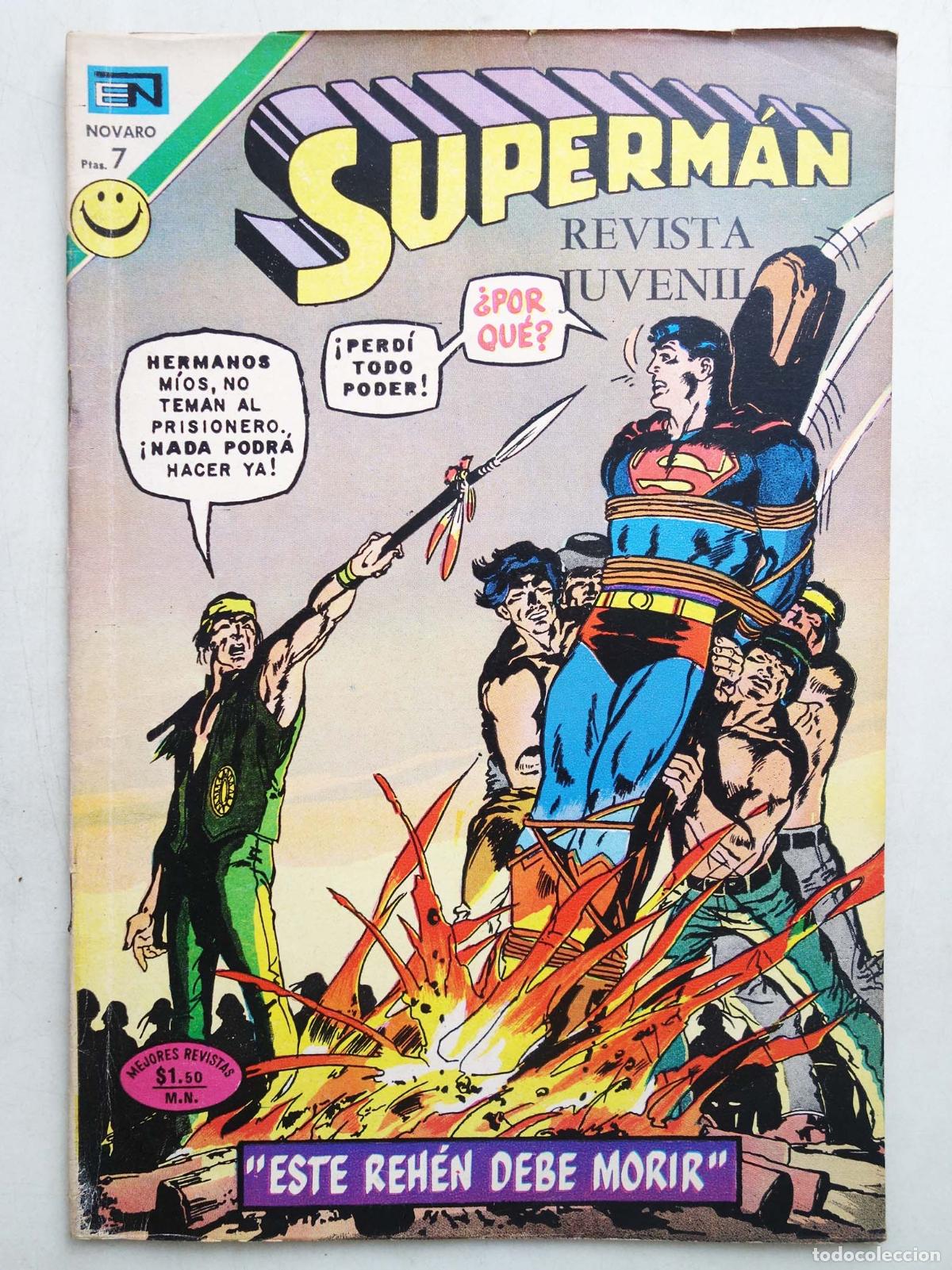 Tebeos: SUPERMAN NOVARO 881. ESTE REH&Eacute;N DEBE MORIR. Novaro, 1972