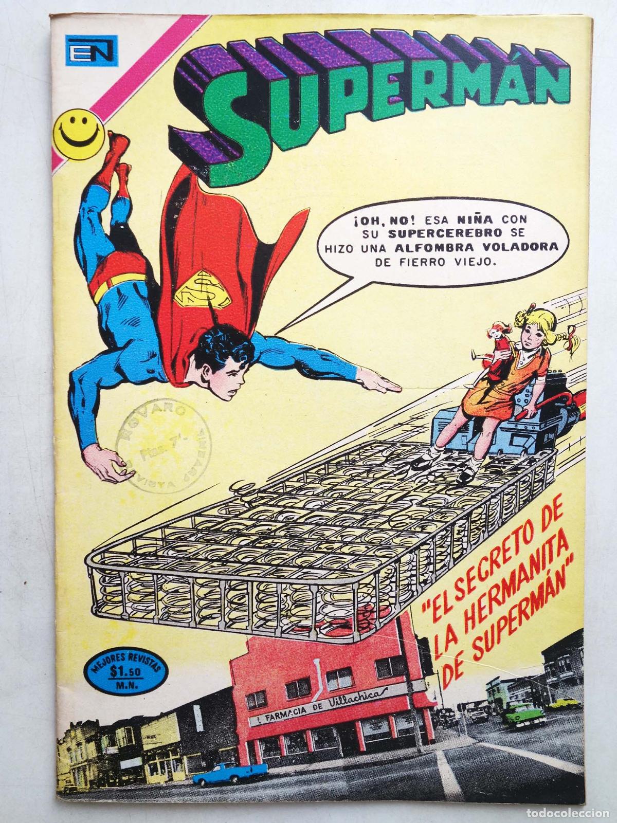 Tebeos: SUPERMAN NOVARO 884. EL SECRETO DE LA HERMANA DE SUPERM&Aacute;N (Vvaa) Novaro, 1972