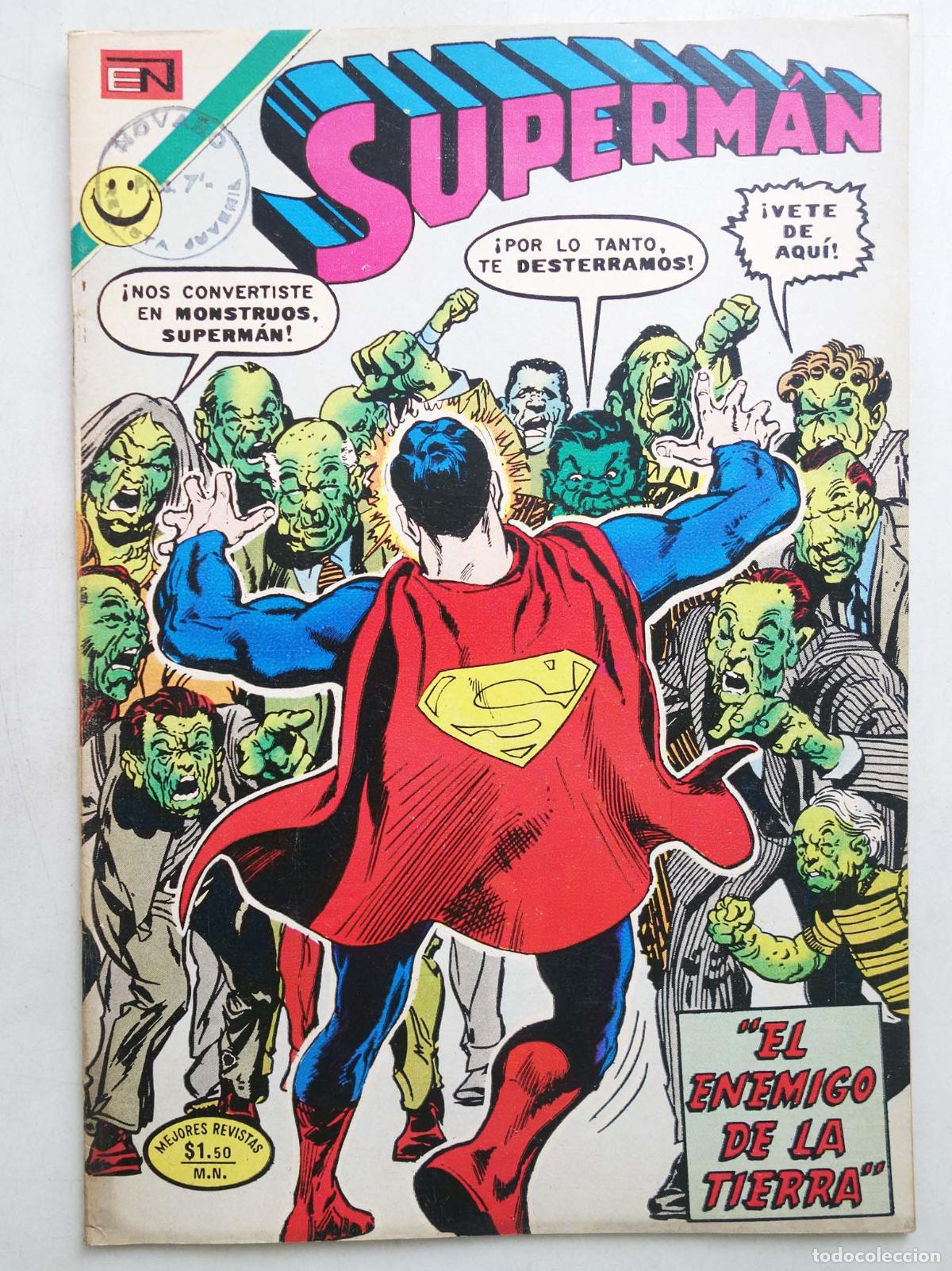 Tebeos: SUPERMAN NOVARO 882. EL ENEMIGO DE LA TIERRA. Novaro, 1972