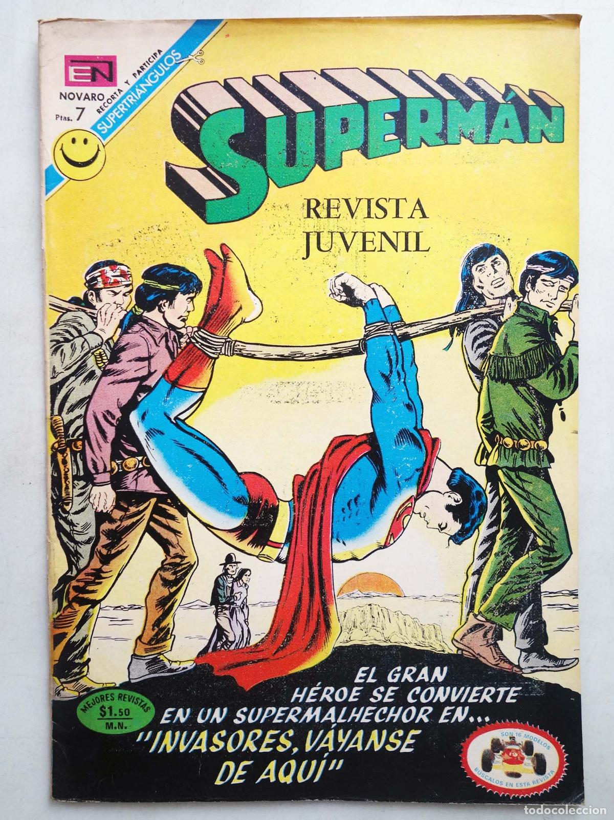 Tebeos: SUPERMAN NOVARO 877. INVASORES, V&Aacute;YANSE DE AQU&Iacute;. Novaro, 1972