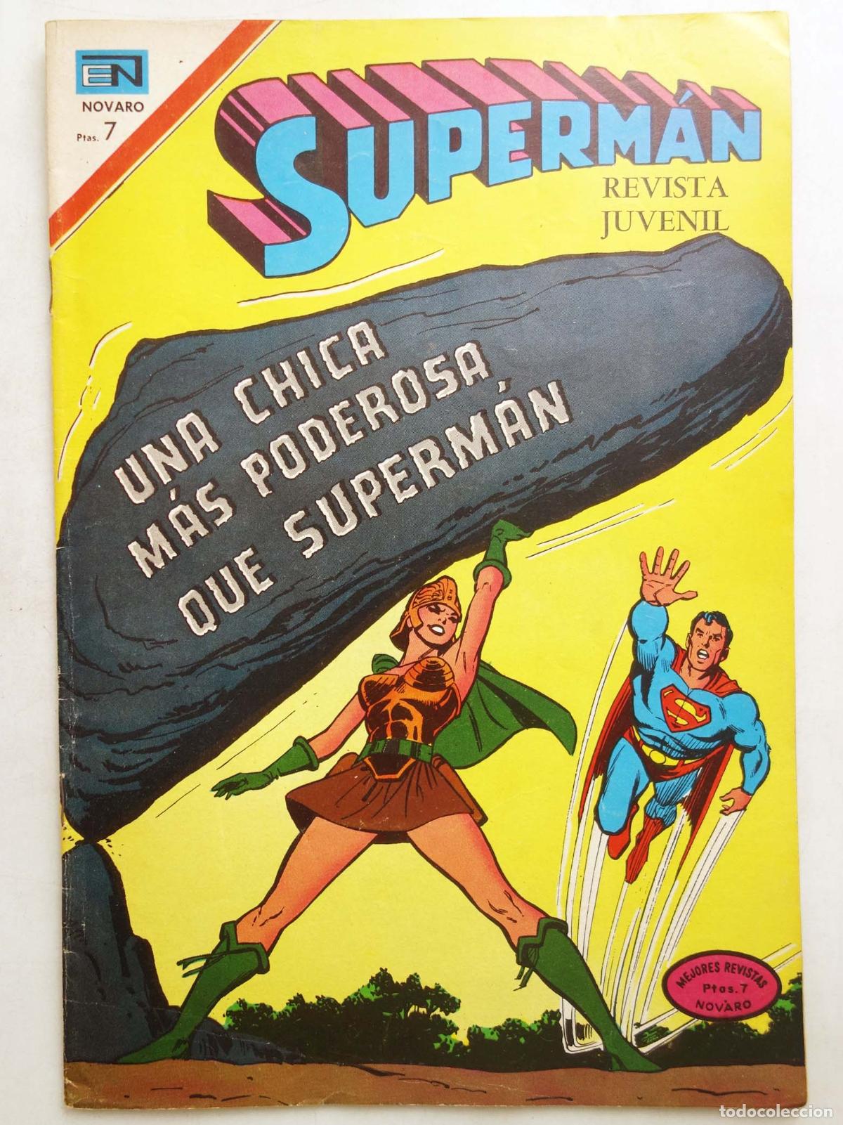 Tebeos: SUPERMAN NOVARO 850. UNA CHICA M&Aacute;S PODEROSA QUE SUPERM&Aacute;N (Curt Swan/Geoff Brown/Leo Dorfman) 1972