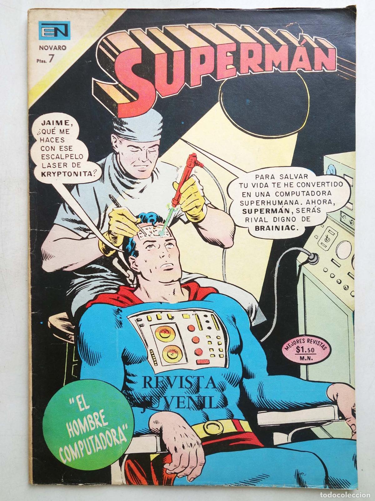 Tebeos: SUPERMAN NOVARO 849. EL HOMBRE COMPUTADORA. Novaro, 1972
