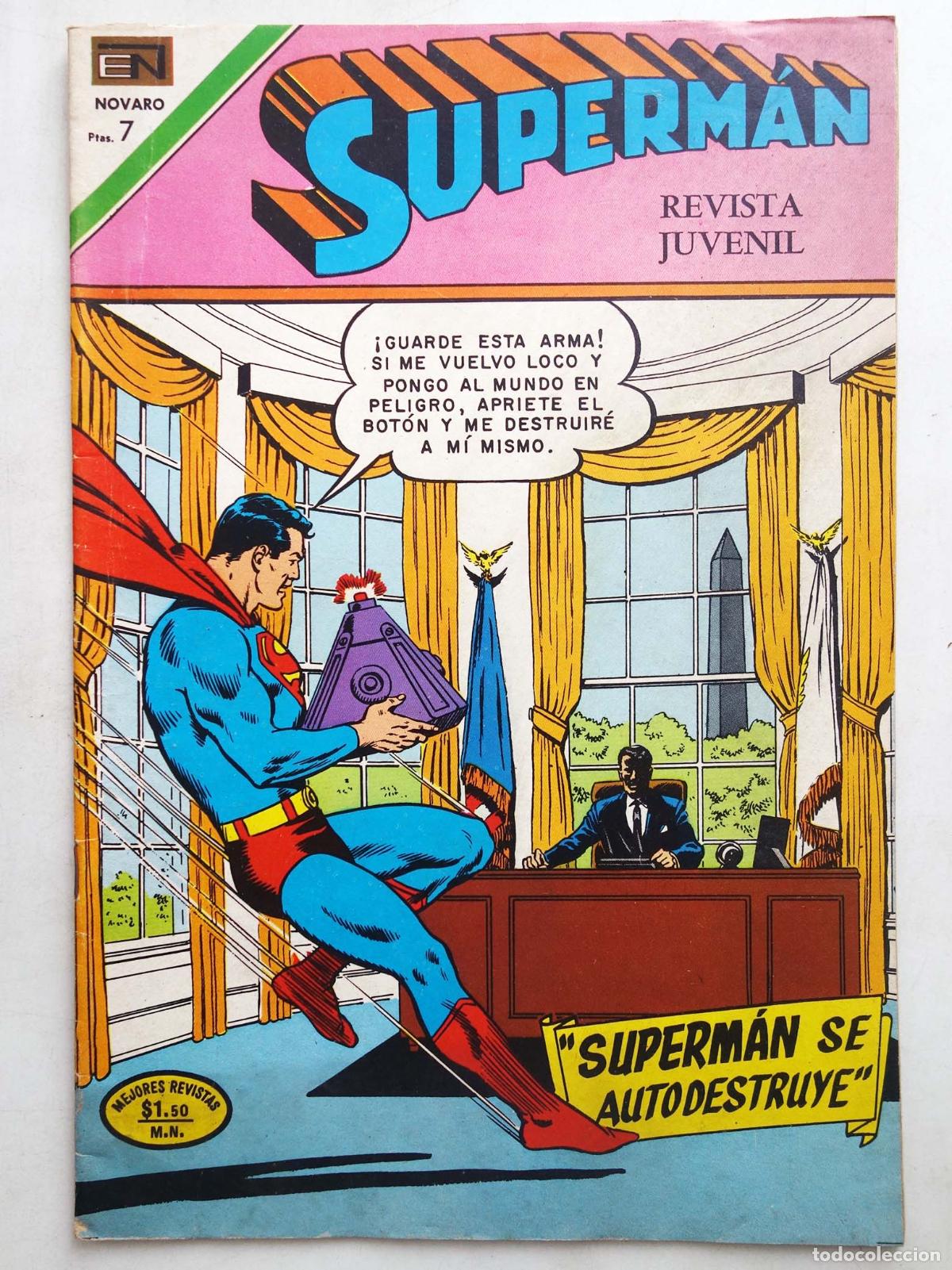 Tebeos: SUPERMAN NOVARO 830. SUPERM&Aacute;N SE AUTODESTRUYE. Novaro, 1971
