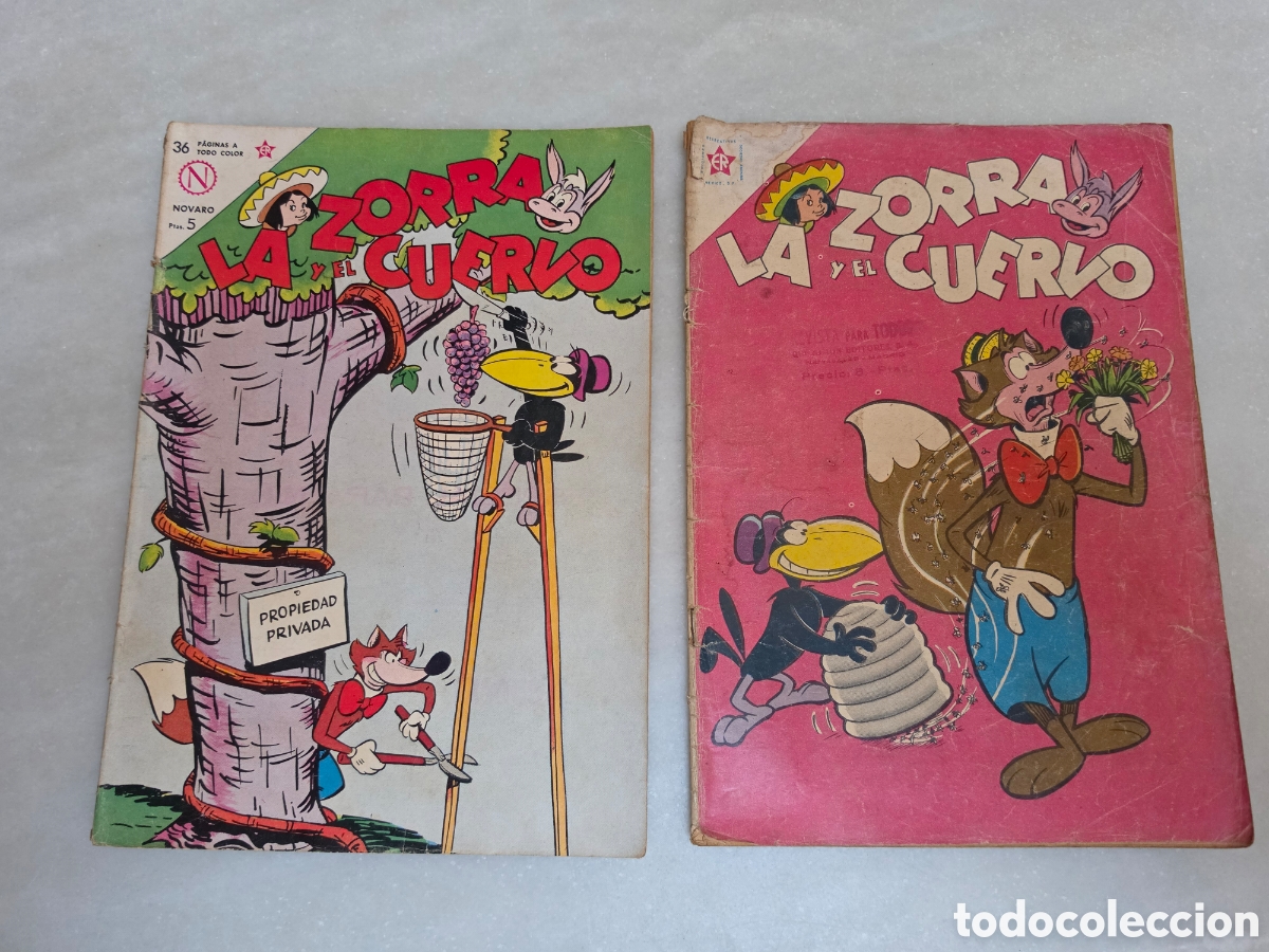 Tebeos: LA ZORRA Y EL CUERVO. NOVARO. 2 EJEMPLARES A&Ntilde;OS 60.