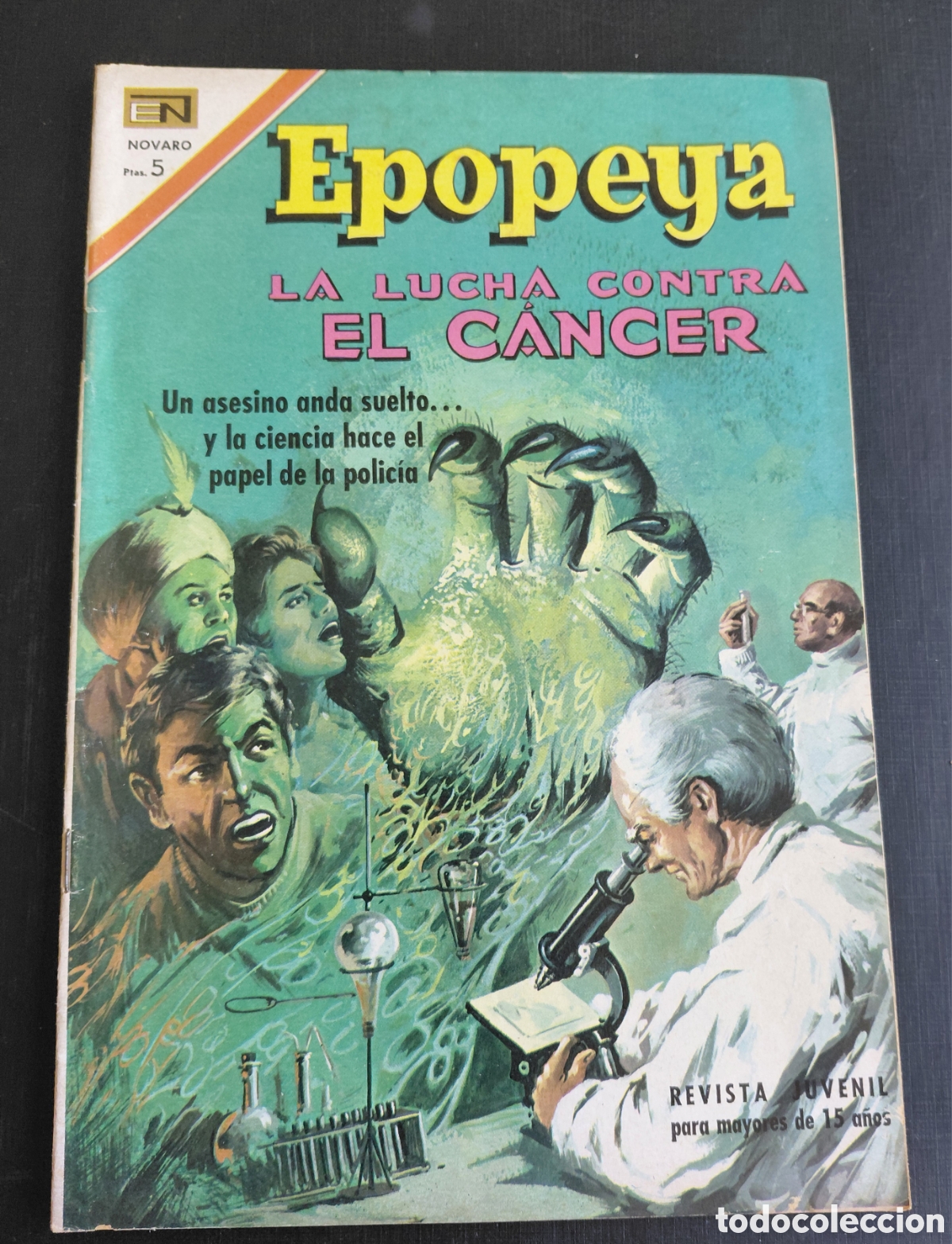 Tebeos: NOVARO-EPOPEYA-N&deg;113-LA LUCHA CONTRA EL CANCER-1967