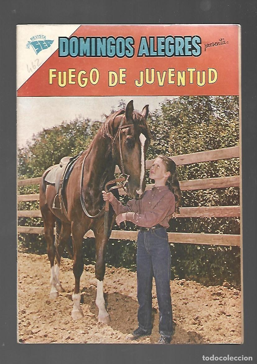 Tebeos: Domingos alegres, 462: fuego de juventud, 1963, Novaro, muy buen estado
