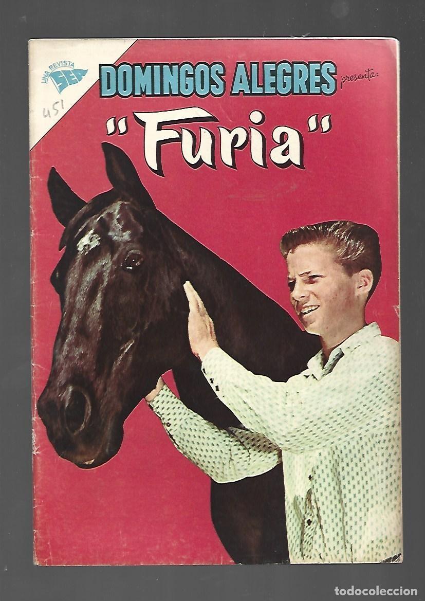 Tebeos: Domingos alegres, 451: Furia, 1962, SEA, buen estado