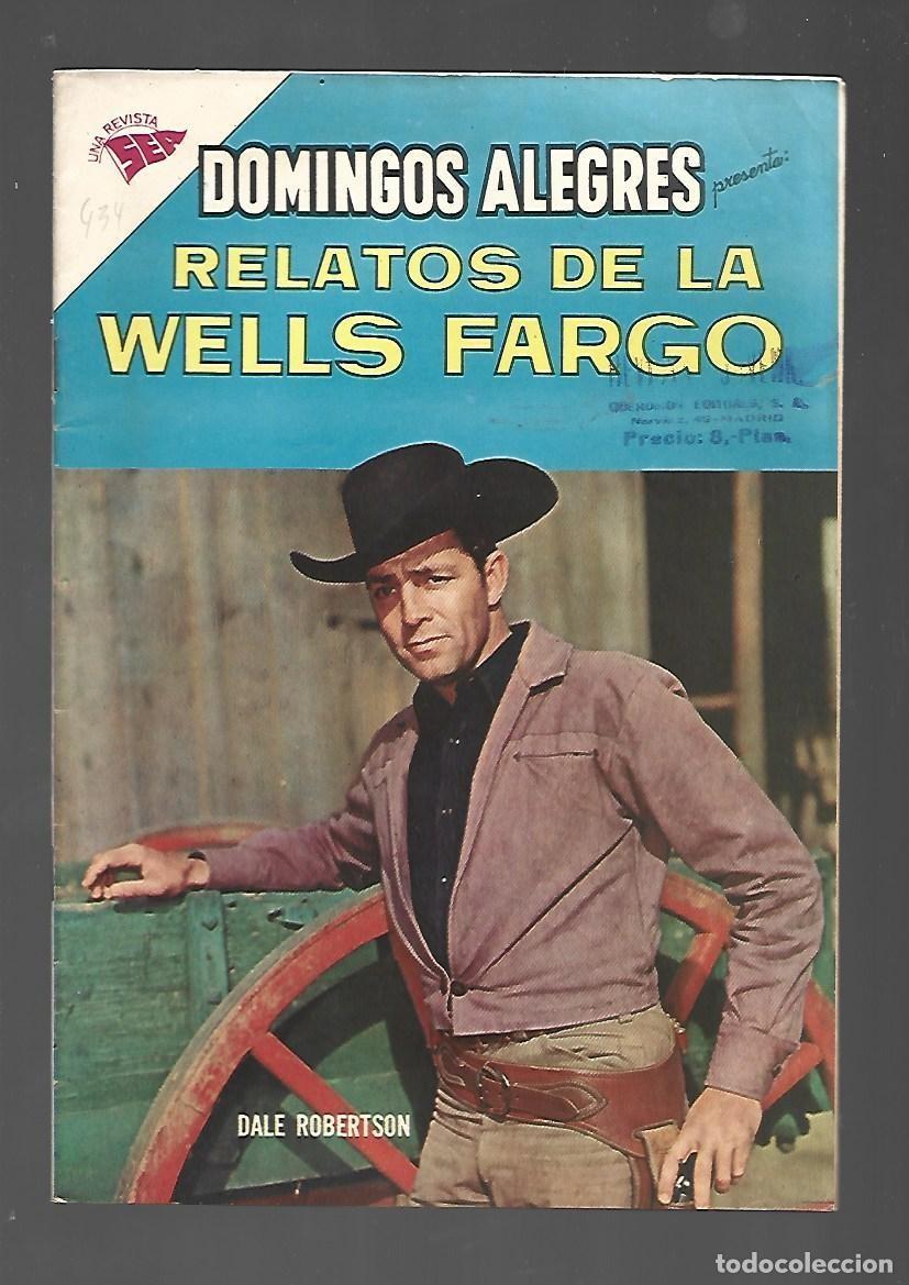 Comics: Domingos alegres, 434: relatos de la Well fargo, 1962, SEA, muy buen estado