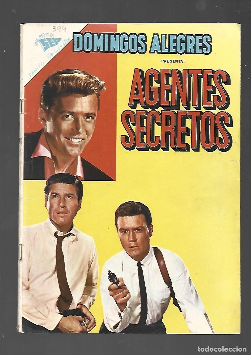 Tebeos: Domingos alegres, 394: agentes secretos, 1961, SEA, buen estado