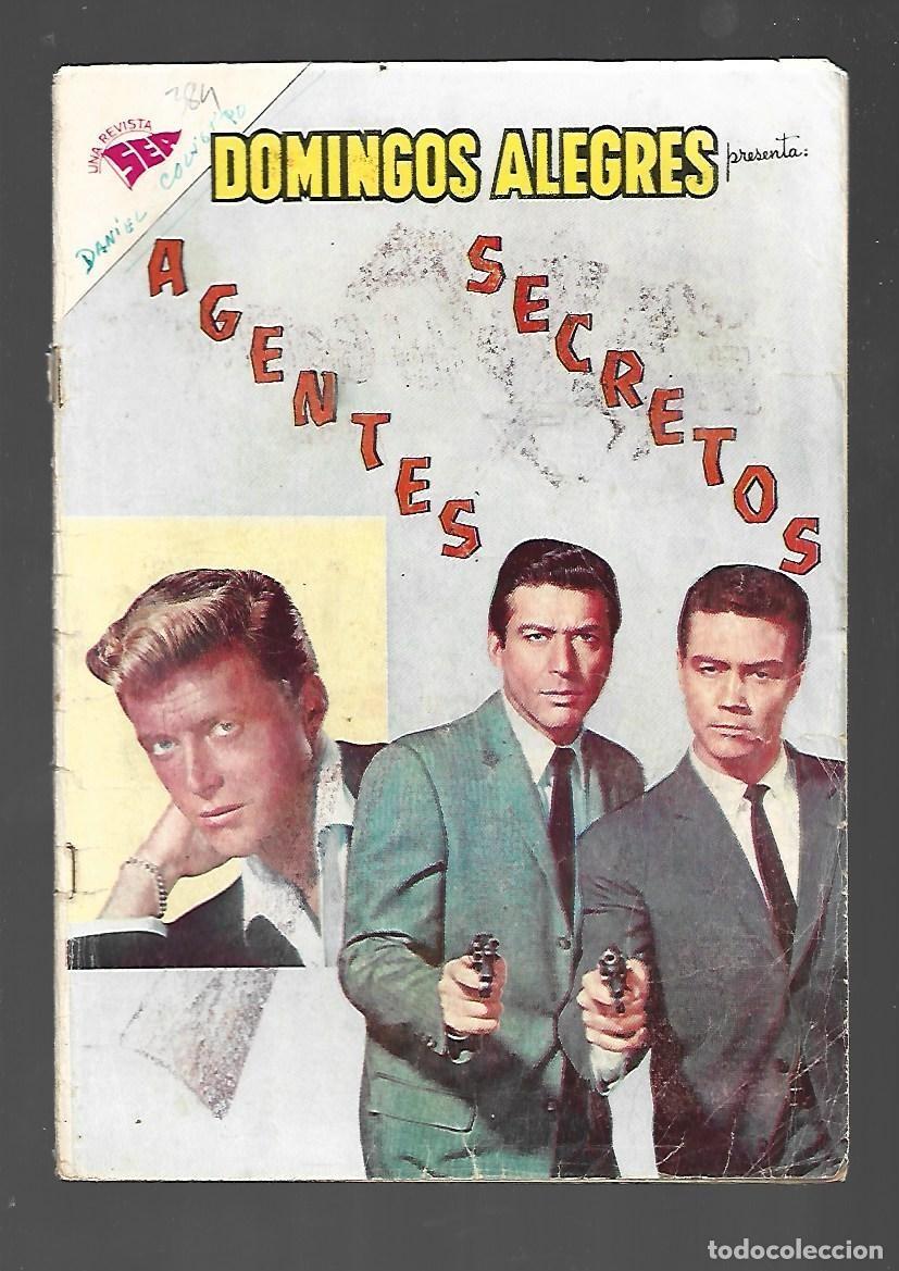 Tebeos: Domingos alegres, 384: agentes secretos, 1961, SEA, buen estado