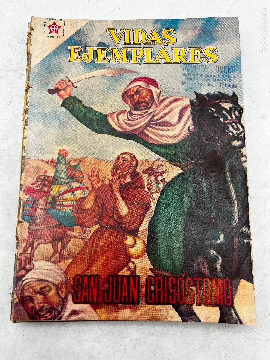 Tebeos: VIDAS EJEMPLARES. SAN JUAN CRISOSTOMO. EDITORIAL NOVARO.