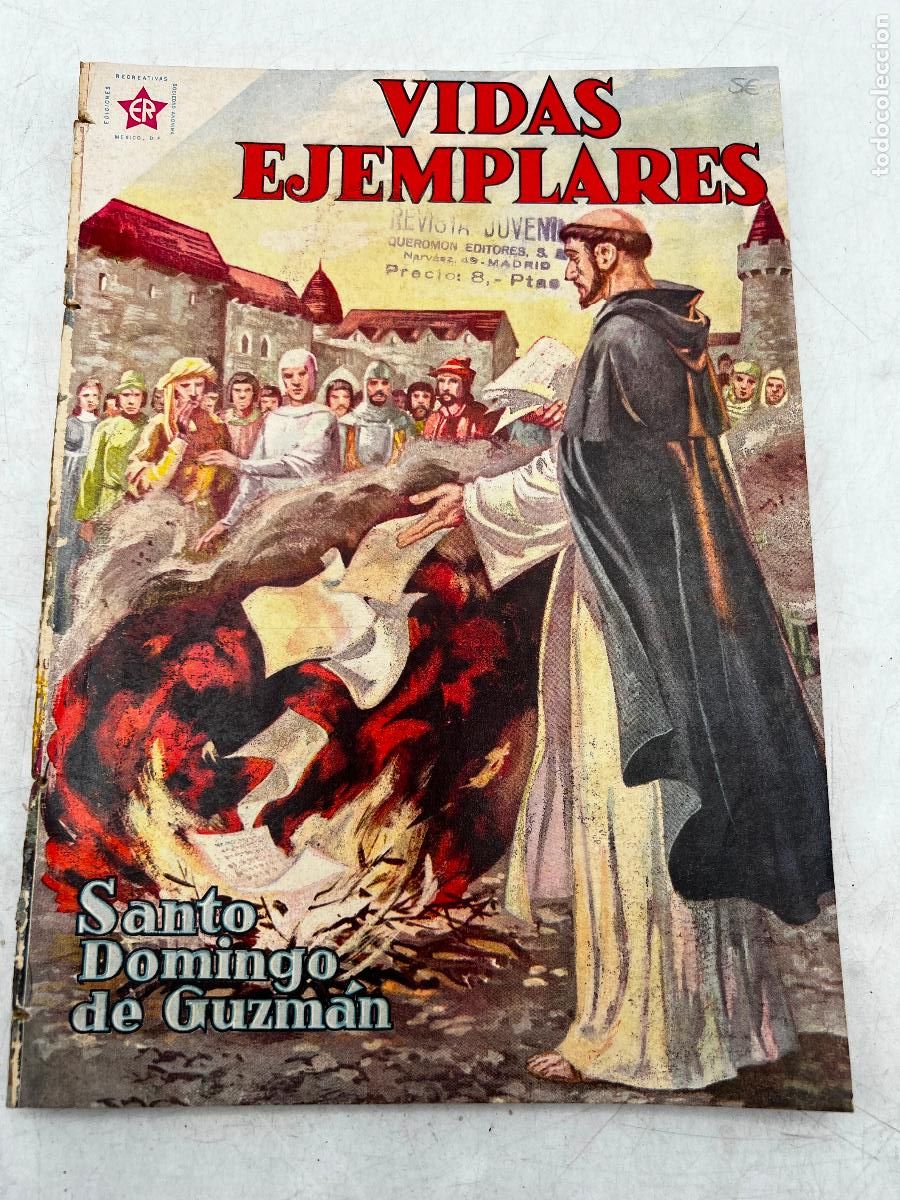 Tebeos: VIDAS EJEMPLARES. SANTO DOMINGO DE GUZMAN. EDITORIAL NOVARO.