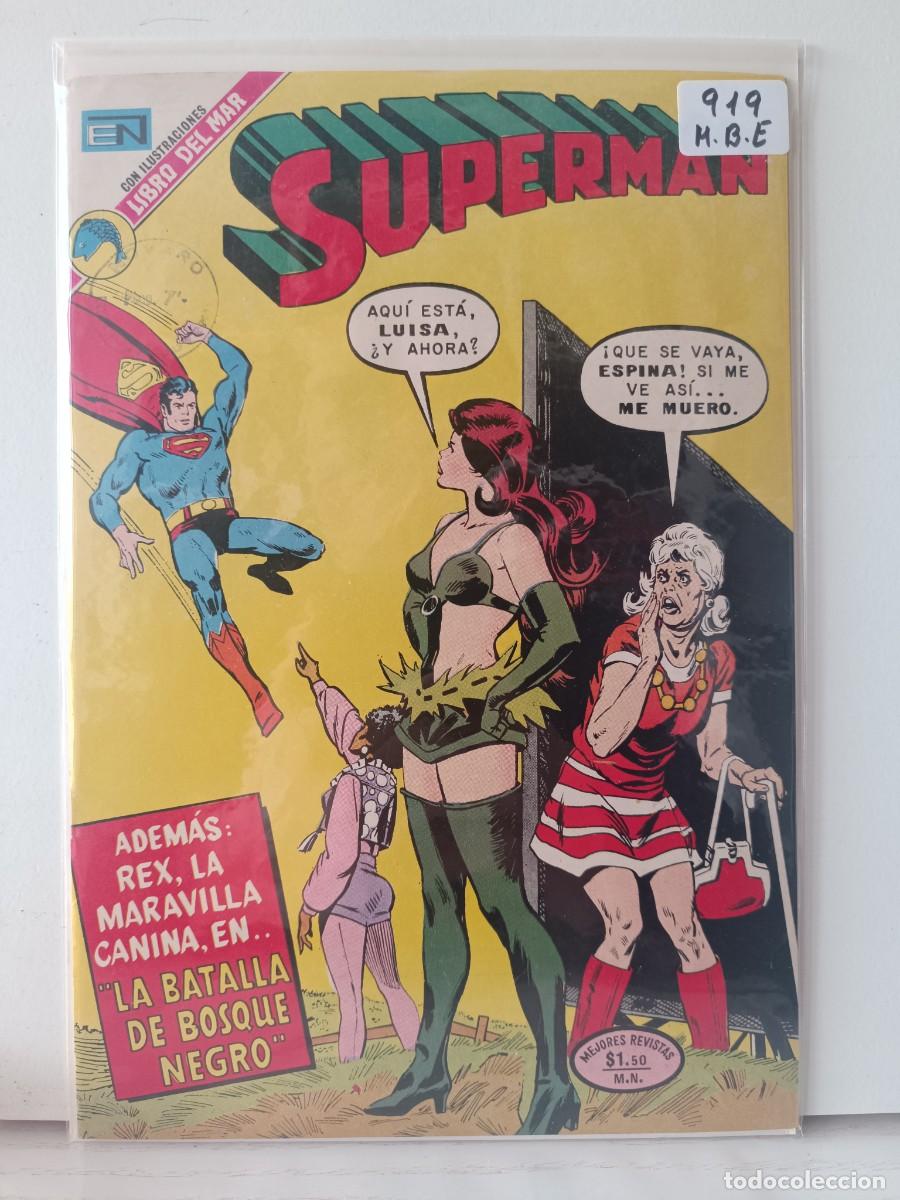 Tebeos: SUPERMAN NUMERO 919 NOVARO MUY BUEN ESTADO LA ETIQUETA ESTA PEGADA SOBRE EL PLASTICO PROTECTOR