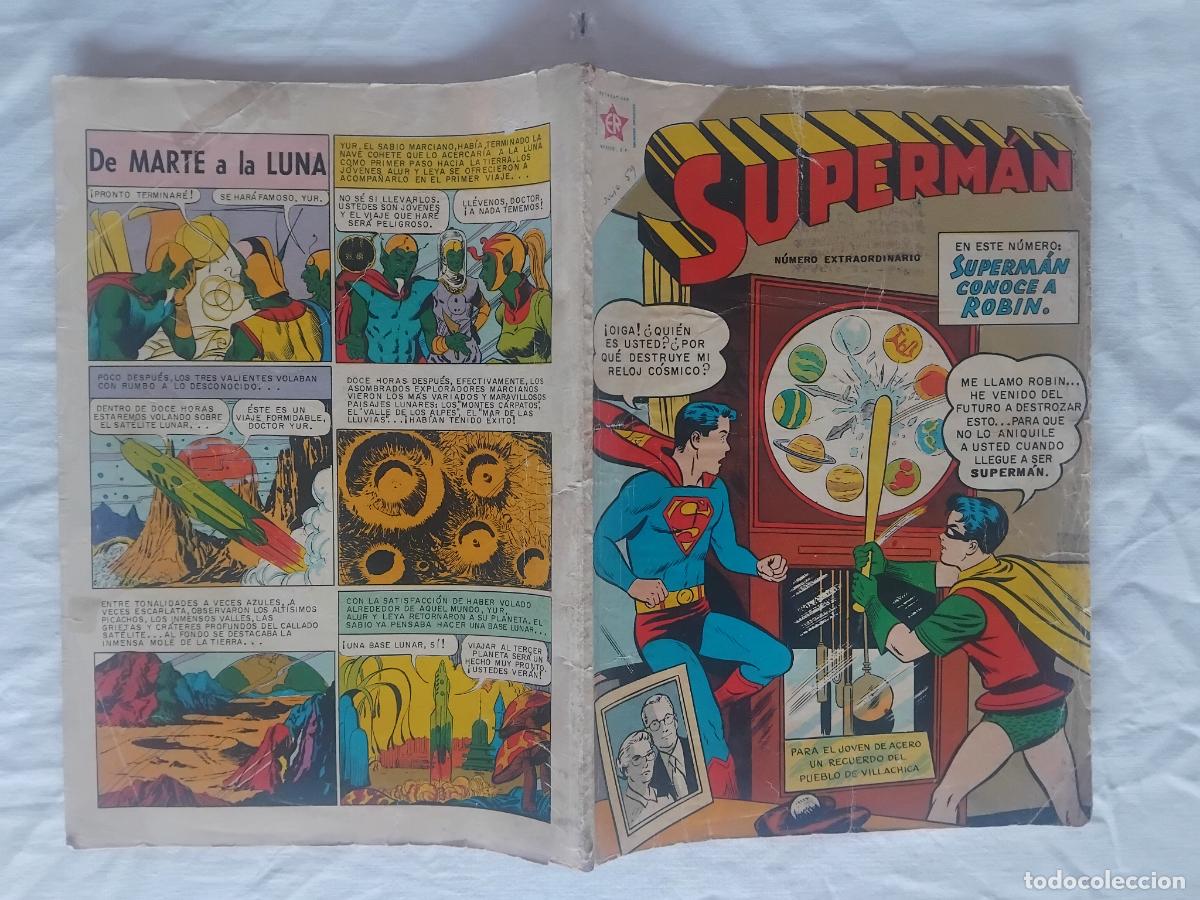Tebeos: SUPERMAN EXTRAORDINARIO JUNIO 1959.SUPERMAN CONOCE A ROBIN (BATMAN) EDICIONES RECREATIVAS NOVARO.
