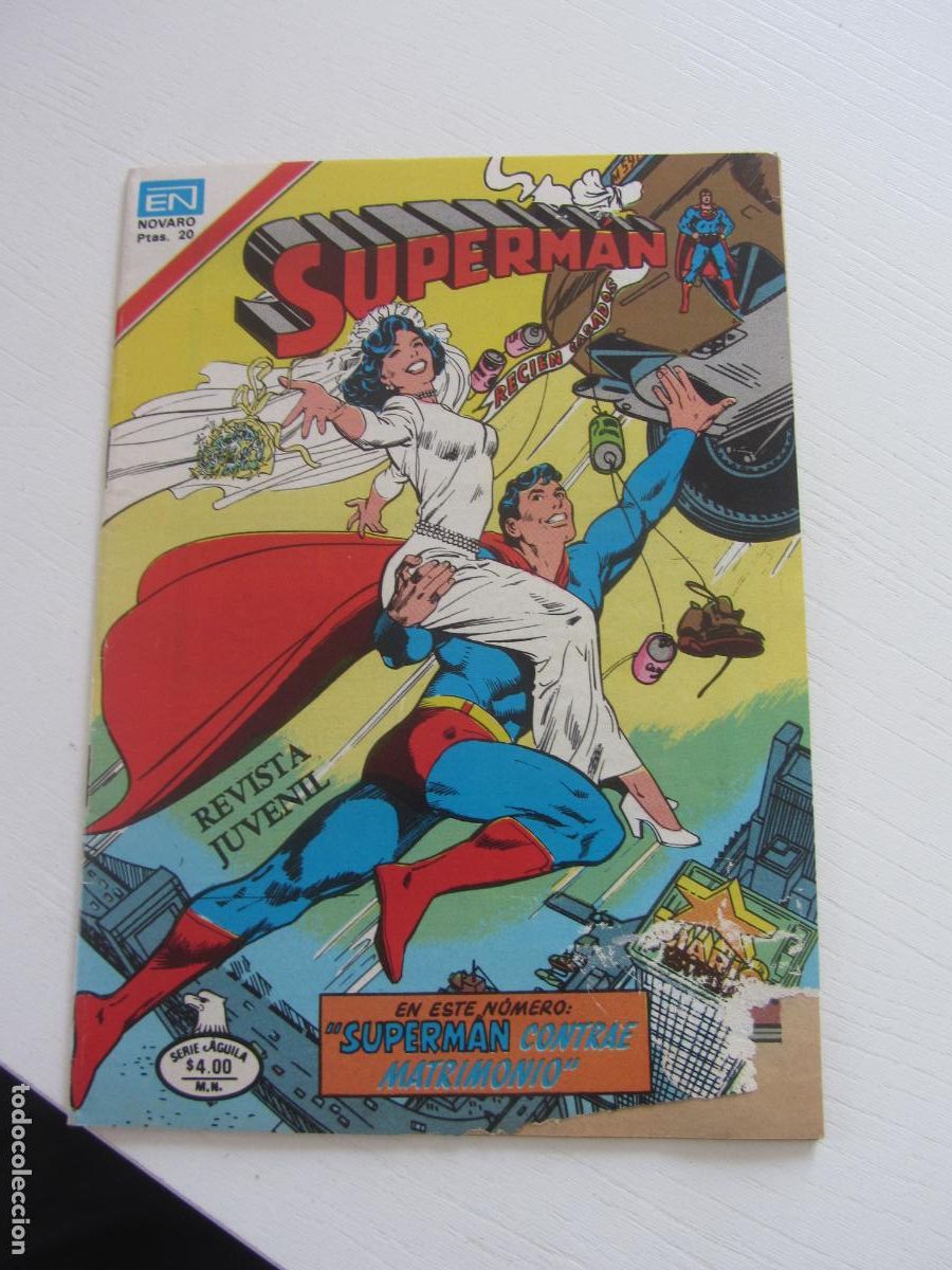 Tebeos: SUPERMAN,N&ordm; 1212,SUPERMAN CONTRAE MATRIMONIO,DE CURT SWAN,DE 1536.NOVARO,1952 arx151
