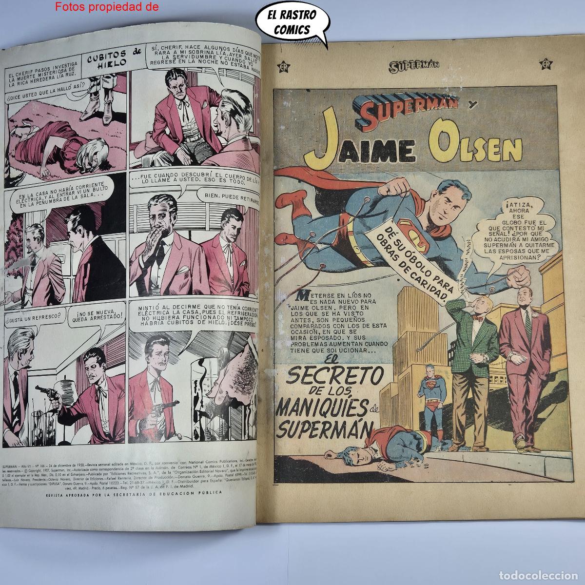 Tebeos: Superman n&ordm; 166, ed. Novaro 1958 - Foto 3