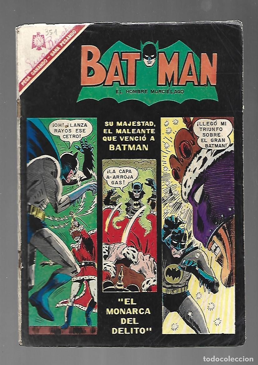 Tebeos: Batman, 351: el monarca del delito, 1966, Novaro, buen estado