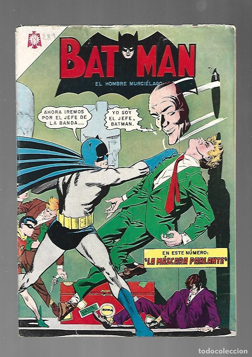 Tebeos: Batman, 281: la m&aacute;scara parlante, 1965, Novaro., buen estado