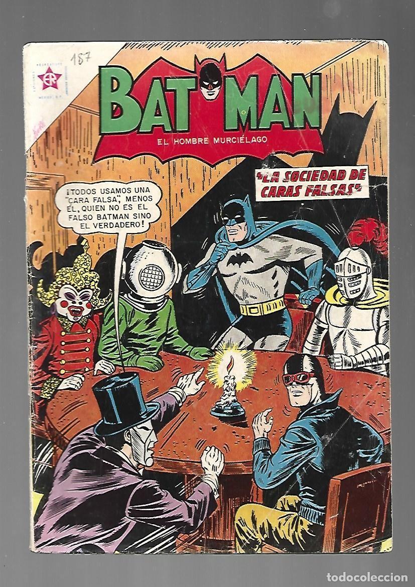 Tebeos: Batman, 187: la sociedad de caras falsas, 1963, Ediciones Recreativas.