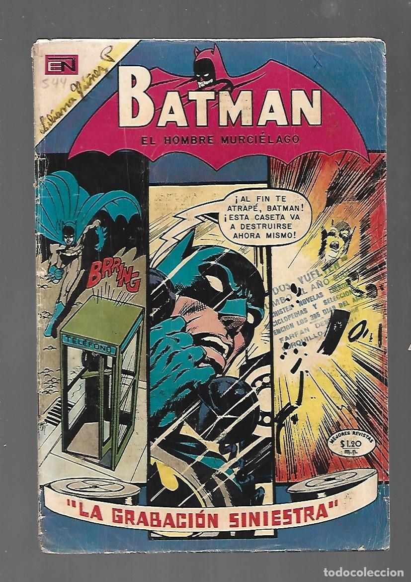Tebeos: Batman, 544: la grabaci&oacute;n siniestra 1970, Novaro, buen estado