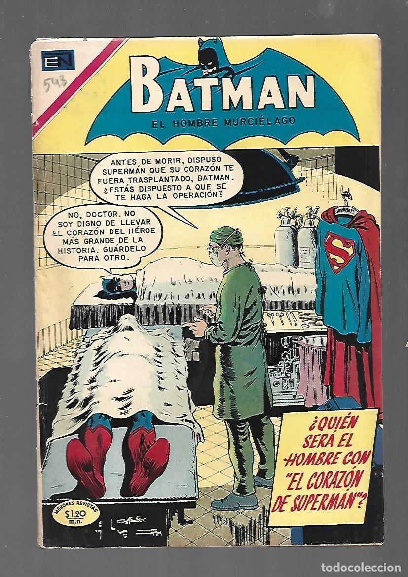 Tebeos: Batman, 543: el coraz&oacute;n de Superman 1970, Novaro, buen estado
