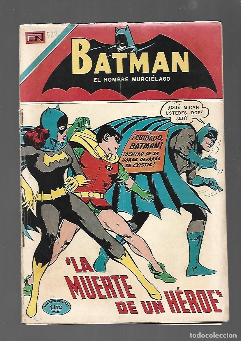 Tebeos: Batman, 522: la muerte de un h&eacute;roe, 1970, Novaro, buen estado