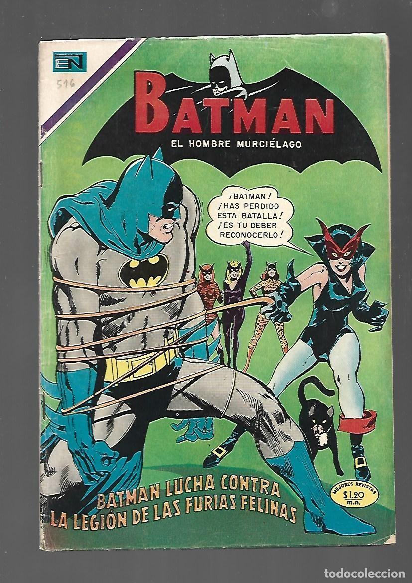 Tebeos: Batman, 516: Batman lucha contra la legi&oacute;n de las furias felinas, 1970, Novaro, buen estado
