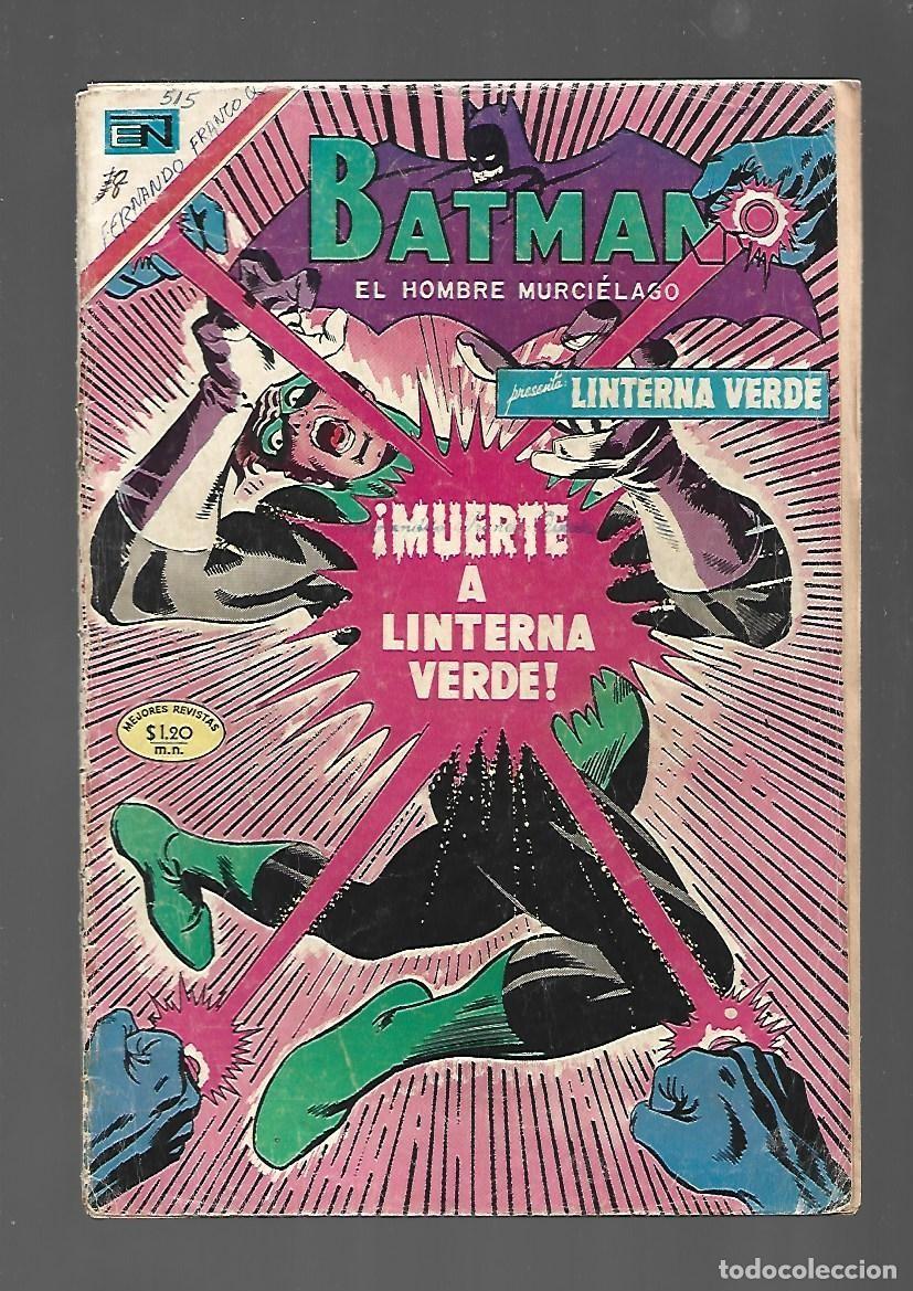 Tebeos: Batman, 515, Linterna Verde: muerte a Linterna Verde, 1970, Novaro, buen estado