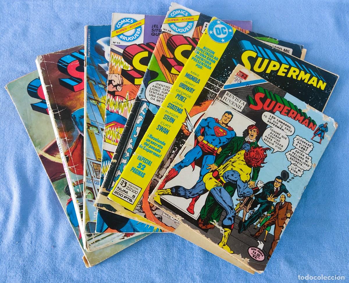 Tebeos: LOTE DE 7 COMICS DE SUPERMAN EDICIONES ZINCO BRUGUERA NOVARO ETC