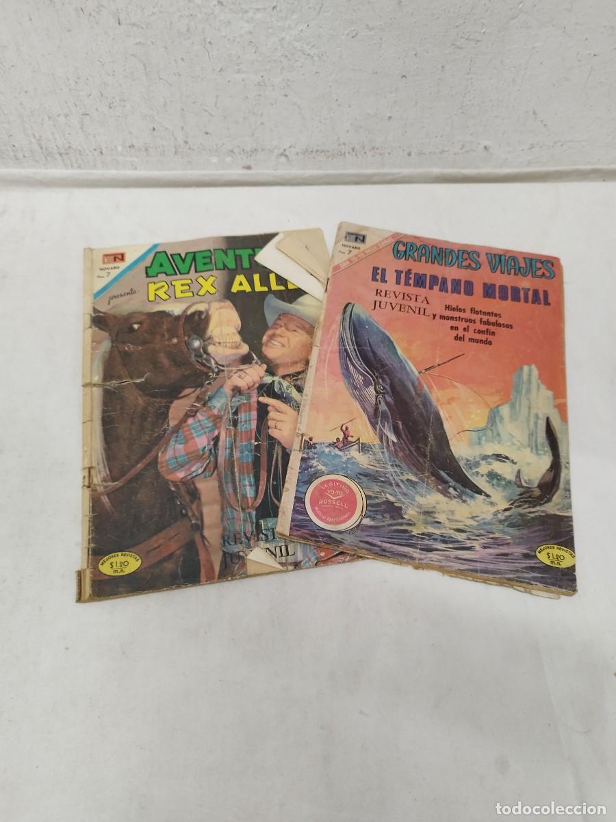 Tebeos: Dos revistas comics de Editorial Novaro. Grandes Viajes y Aventuras Rex Allen
