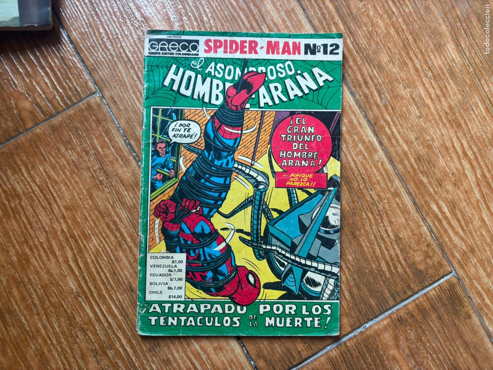 Tebeos: SPIDER MAN EL ASOMBROSO HOMBRE ARA&Ntilde;A N&ordm; 12 EDITORIAL GRECO COLOMBIA 1978