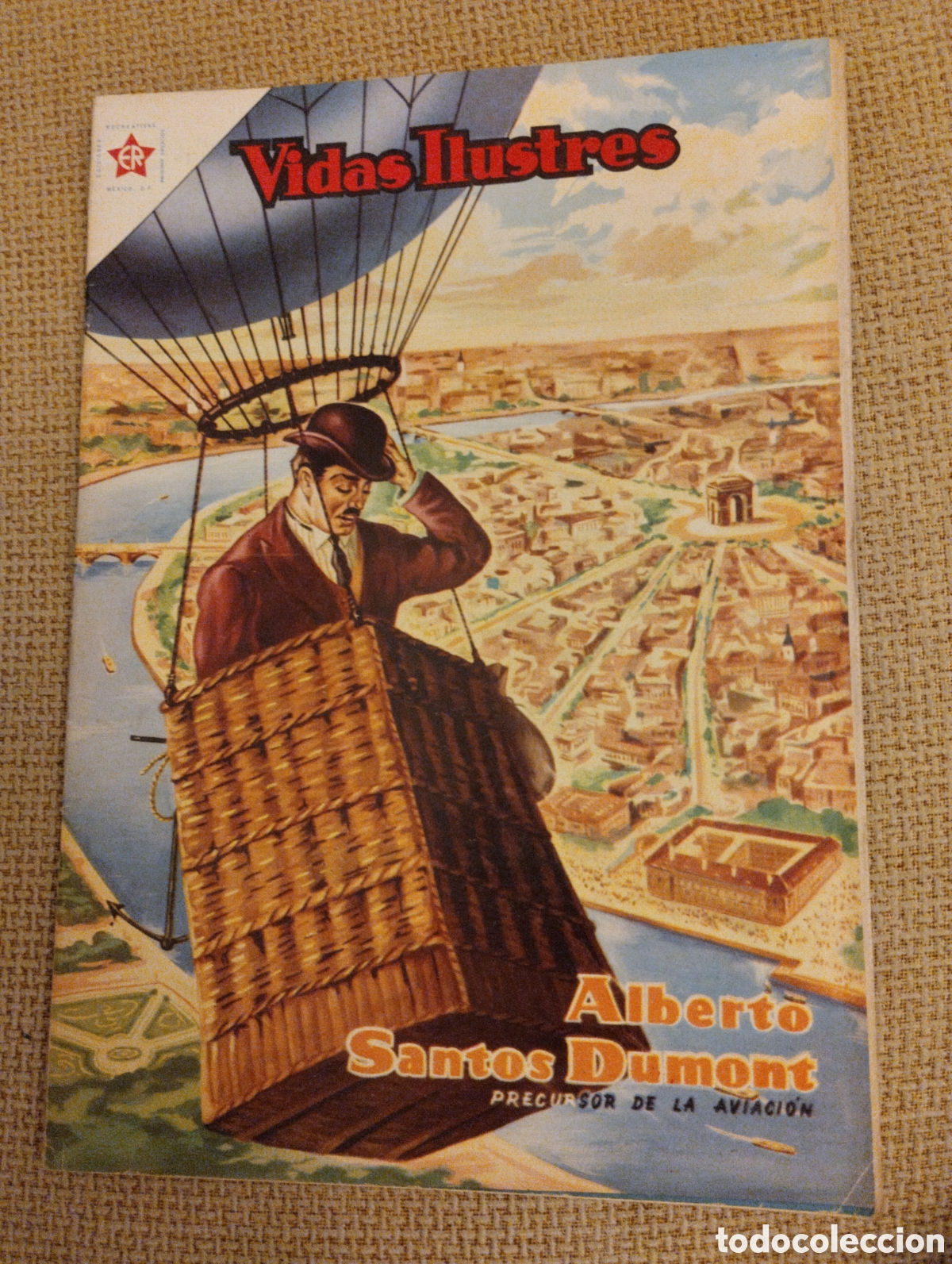 Tebeos: Vidas Ilustres Alberto Santos Dumont precursor de la aviacion Ediciones Recreativas 1956