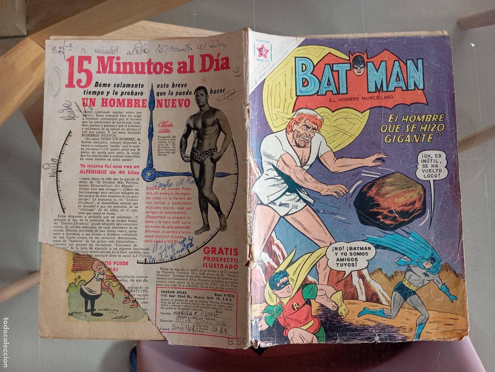 Tebeos: BATMAN NOVARO N&ordm; 89 A&Ntilde;O 1961 FALTA TROZO QUE SE VE EN LA FOTO PERO NO AFECTA A LA HISTORIA