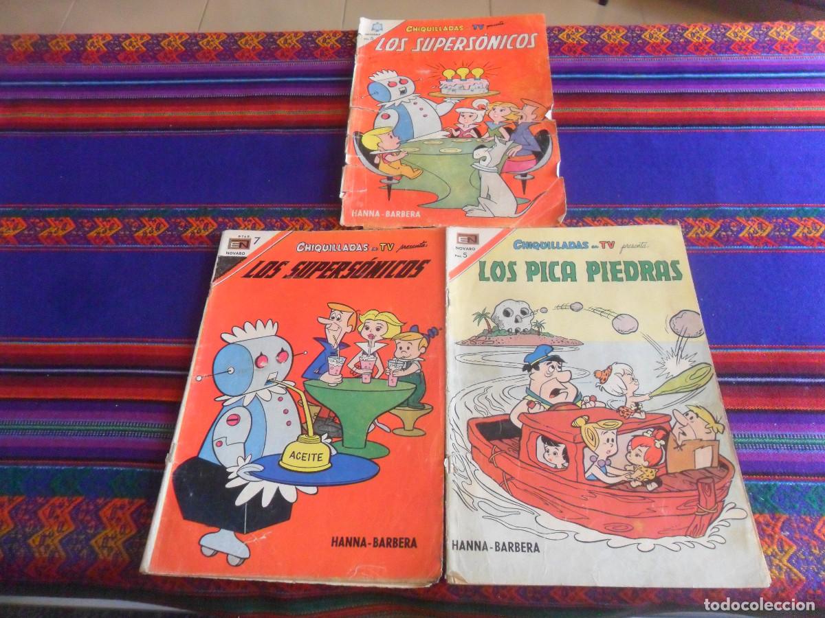 Tebeos: NOVARO CHIQUILLADAS EN TV N&ordm;S 218 LOS PICA PIEDRAS Y 221 LOS SUPERS&Oacute;NICOS. 1967 REGALO CUBIERTA 177